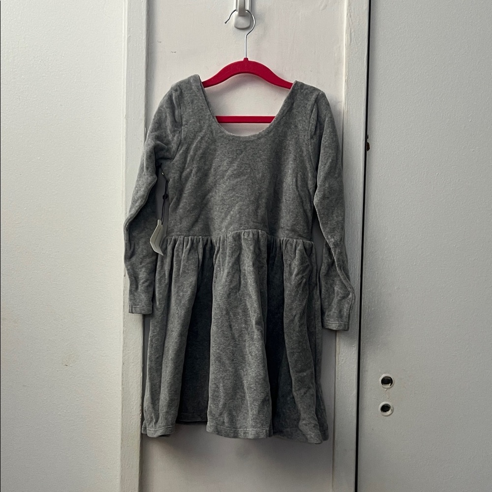 Stylish Gray Long Sleeve Kids Dress